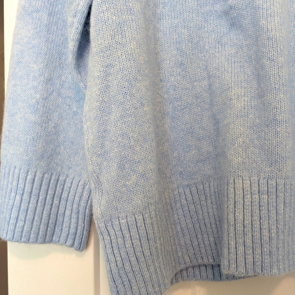 Abercrombie & Fitch Blue Boyfriend Oversized Long Cardigan Small Button Up A&F - Picture 6 of 6